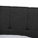 Baxton Studio Netti Dark Grey Fabric Upholstered 2-Drawer King Size Platform Storage Bed - Netti-Charcoal Grey-King