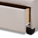 Baxton Studio Netti Beige Fabric Upholstered 2-Drawer King Size Platform Storage Bed - Netti-Beige-King