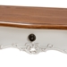 Baxton Studio Sophie Classic Traditional French Country White and Brown Finished Small 3-Drawer Wood Console Table - 132050-White-Console