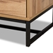 Baxton Studio Reid Modern and Contemporary Industrial Oak Finished Wood and Black Metal 2-Drawer TV Stand - TV8007-Oak/Black-TV