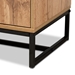 Baxton Studio Reid Modern and Contemporary Industrial Oak Finished Wood and Black Metal 3-Drawer Sideboard Buffet - MPC8007-Oak/Black-Sideboard