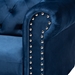 Baxton Studio Emma Traditional and Transitional Navy Blue Velvet Fabric Upholstered and Button Tufted Chesterfield Sofa - Emma-Navy Blue Velvet-SF