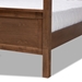 Baxton Studio Veronica Modern and Contemporary Walnut Brown Finished Wood King Size Platform Canopy Bed - MG0021-1-Walnut-King