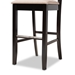 Baxton Studio Jason Modern and Contemporary Sand Fabric Upholstered and Espresso Brown Finished Wood 2-Piece Bar Stool Set - RH317B-Sand/Dark Brown-BS