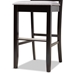 Baxton Studio Carson Modern and Contemporary Grey Fabric Upholstered and Espresso Brown Finished Wood 2-Piece Bar Stool Set - RH315B-Grey/Dark Brown-BS