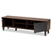Baxton Studio Moina Mid-Century Modern Two-Tone Walnut Brown and Grey Finished Wood TV Stand - SE TV90810WI-Columbia/Dark Grey-TV Stand