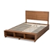 Baxton Studio Tamsin Modern Transitional Ash Walnut Brown Finished Wood Full Size 4-Drawer Platform Storage Bed with Built-In Shelves - Tamsin-Ash Walnut-Full