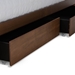Baxton Studio Cosma Modern Transitional Ash Walnut Brown Finished Wood 4-Drawer King Size Platform Storage Bed - Cosma-Dark Grey/Ash Walnut-King