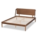 Baxton Studio Sadler Mid-Century Modern Ash Walnut Brown Finished Wood Full Size Platform Bed - MG0047-9-Ash Walnut-Full