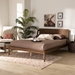 Baxton Studio Sadler Mid-Century Modern Ash Walnut Brown Finished Wood Full Size Platform Bed - MG0047-9-Ash Walnut-Full
