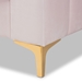 Baxton Studio Oksana Modern Contemporary Glam and Luxe Light Pink Velvet Fabric Upholstered and Gold Finished Full Size Daybed - CF0344-Light Pink Daybed-Full