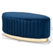 Baxton Studio Kirana Glam and Luxe Navy Blue Velvet Fabric Upholstered and Gold PU Leather Ottoman - WS-20352-Navy Blue Velvet/Gold-Otto
