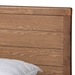 Baxton Studio Alba Modern Transitional Ash Walnut Brown Finished Wood King Size 4-Drawer Platform Storage Bed with Built-In Shelves - Alba-Ash Walnut-King