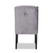 Baxton Studio Lamont Modern Contemporary Transitional Grey Velvet Fabric Upholstered and Dark Brown Finished Wood Wingback Dining Chair - WS-W158-Grey Velvet/Espresso-DC