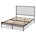 Baxton Studio Jeanette Modern and Contemporary Black Bronze Finished Metal Full Size Platform Bed - TS-Ebba-Black-Full
