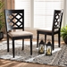 Baxton Studio Ramiro Modern and Contemporary Sand Fabric Upholstered and Dark Brown Finished Wood 2-Piece Dining Chair Set - RH336C-Sand/Dark Brown-DC-2PK