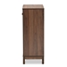 Baxton Studio Nissa Modern and Contemporary Walnut Brown Finished Wood 2-Door Shoe Storage Cabinet - MPC8017-Walnut-Shoe Cabinet