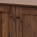 Baxton Studio Nissa Modern and Contemporary Walnut Brown Finished Wood 2-Door Shoe Storage Cabinet - MPC8017-Walnut-Shoe Cabinet