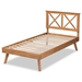 Baxton Studio Galvin Modern and Contemporary Brown Finished Wood Twin Size Platform Bed - SW8219-Rustic Brown-Twin