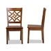 Baxton Studio Nicolette Modern and Contemporary Walnut Brown Finished Wood 2-Piece Dining Chair Set - RH340C-Walnut Wood Scoop Seat-DC-2PK