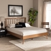 Baxton Studio Toru Mid-Century Modern Ash Walnut Finished Wood Full Size Platform Bed - Toru-Ash Walnut-Full