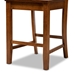 Baxton Studio Gervais Modern and Contemporary Transitional Walnut Brown Finished Wood 2-Piece Counter Stool Set - RH339P-Walnut Scoop Seat-PC