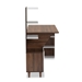 Baxton Studio Tobias Mid-Century Modern Two-Tone White and Walnut Brown Finished Wood Storage Computer Desk with Shelves - SESD8012WI-Columbia/White-Desk