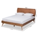 Baxton Studio Aimi Mid-Century Modern Walnut Brown Finished Wood King Size Platform Bed - Aimi-Ash Walnut-King