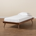Baxton Studio Karine Mid-Century Modern Walnut Brown Finished Wood Twin Size Platform Bed Frame - MG0004-Ash Walnut-Twin-Frame
