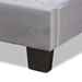 Baxton Studio Caprice Modern and Contemporary Glam Grey Velvet Fabric Upholstered Full Size Panel Bed - CF9210B-Grey Velvet-Full