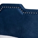 Baxton Studio Benjen Modern and Contemporary Glam Navy Blue Velvet Fabric Upholstered Twin Size Panel Bed - CF9210C-Navy Blue Velvet-Twin