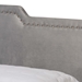 Baxton Studio Benjen Modern and Contemporary Glam Grey Velvet Fabric Upholstered Full Size Panel Bed - CF9210C-Grey Velvet-Full
