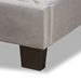 Baxton Studio Benjen Modern and Contemporary Glam Grey Velvet Fabric Upholstered Full Size Panel Bed - CF9210C-Grey Velvet-Full