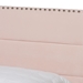Baxton Studio Tamira Modern and Contemporary Glam Light Pink Velvet Fabric Upholstered Full Size Panel Bed - CF9210E-Light Pink Velvet-Full