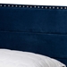Baxton Studio Tamira Modern and Contemporary Glam Navy Blue Velvet Fabric Upholstered Full Size Panel Bed - CF9210E-Navy Blue Velvet-Full