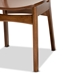 Baxton Studio Katya Mid-Century Modern Walnut Brown Finished Wood 5-Piece Dining Set - RH378C-Walnut-5PC Dining Set
