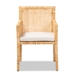 bali & pari Karis Modern and Contemporary Natural Finished Wood and Rattan Dining Chair - Karis-Natural-DC