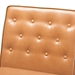 Baxton Studio Riordan Mid-Century Modern Tan Faux Leather Upholstered and Walnut Brown Finished Wood Dining Chair - BBT8051.13-Tan/Walnut-CC