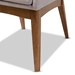 Baxton Studio Nexus Mid-Century Modern Greyish Beige Fabric Upholstered and Walnut Brown Finished Wood 5-Piece Dining Set - BBT5280-Greyish Beige/Walnut-5 PC Dining Set