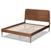 Baxton Studio Kassidy Classic and Traditional Walnut Brown Finished Wood Full Size Platform Bed - MG0063-Walnut-Full