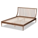 Baxton Studio Abel Classic and Traditional Transitional Walnut Brown Finished Wood Full Size Platform Bed - MG0064-Walnut-Full