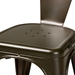 Baxton Studio Ryland Modern Industrial Brown Finished Metal 4-Piece Dining Chair Set - AY-MC02-Gun Metal-DC