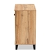 Baxton Studio Coolidge Modern and Contemporary Oak Brown Finished Wood 2-Door Shoe Storage Cabinet - FP-01LV-Wotan Oak