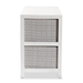 Baxton Studio Camber Modern and Contemporary White Finished Wood 4-Basket Storage Unit - L34552-White-4 Baskets
