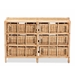 bali & pari Dariana Modern Bohemian Natural Brown Rattan 6-Drawer Storage Cabinet - RBS018-Rattan-6DW-Cabinet