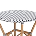 bali & pari Tavor Classic French Black and White Weaving and Natural Brown Rattan Indoor and Outdoor Bistro Table - DC613-Rattan-DT