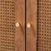 Baxton Studio Ramiel Mid-Century Modern Ash Walnut Finished Wood and Rattan 1-Drawer Sideboard - MG9005-Ash Walnut/Rattan-Sideboard