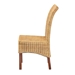 bali & pari Shamara Modern Bohemian Natural Rattan and Mahogany Wood Dining Chair - DC9001-Rattan-DC