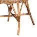 bali & pari Neola Modern Bohemian Natural Rattan 2-Piece Dining Chair Set - 12737-Rattan-DC