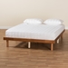 Baxton Studio Winston Mid-Century Modern Walnut Brown Finished Wood Full Size Platform Bed frame - MG0082S-Walnut-Full